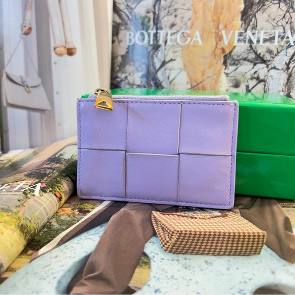 Bottega Veneta Handbags - Bottega Veneta Wallet in Purple Oversized Quilted Intrecciato Lambskin Authentic